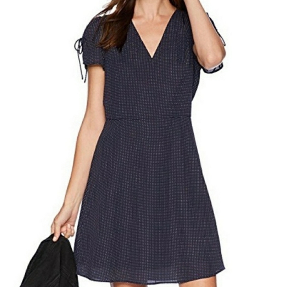 J.Crew Polka dot dress navy blue